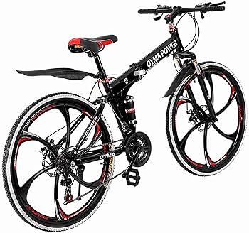 Amazon | 折りたたみ自転車 ブラック 21段変速 マウンテンバイク